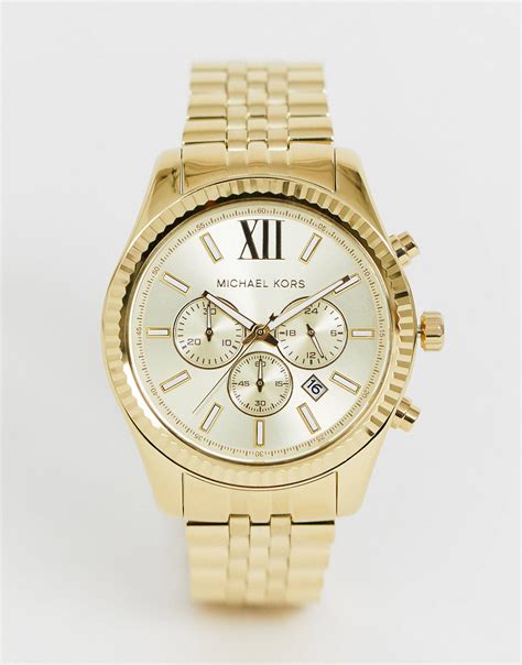 michael kors 8281 watch|Michael Kors leather watch.